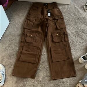 Fashion Nova Women's Brown Cargo Pants